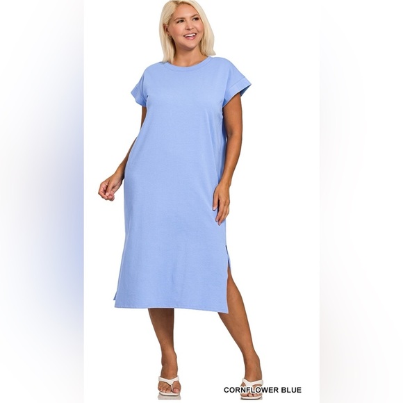 Zenana Outfitters Dresses & Skirts - New! Plus Size 3X Zenana Outfitters Cornflower Blue Women's Dress